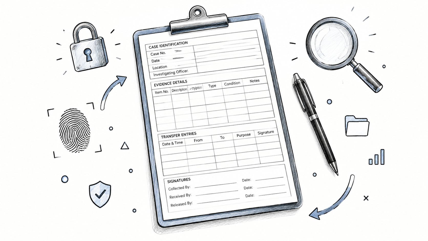 Chain of Custody Form: Template and How to Complete It — illustration