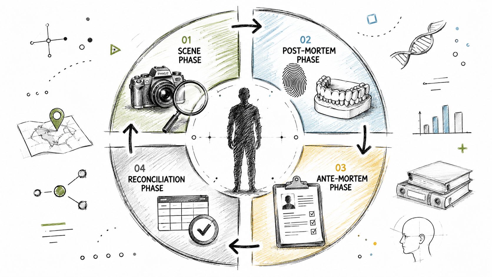 Disaster Victim Identification — illustration