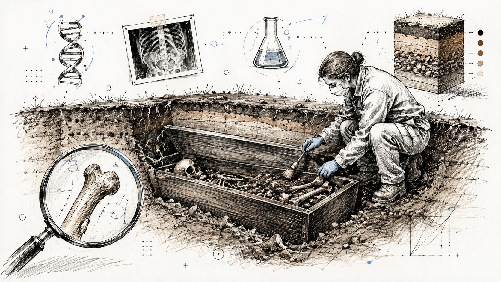Exhumed Body After 50 Years — illustration