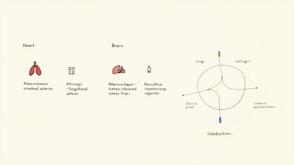 A whimsical diagram with 'Heart' and 'Brain' sections, plus a central circular 'Inloduction' diagram.