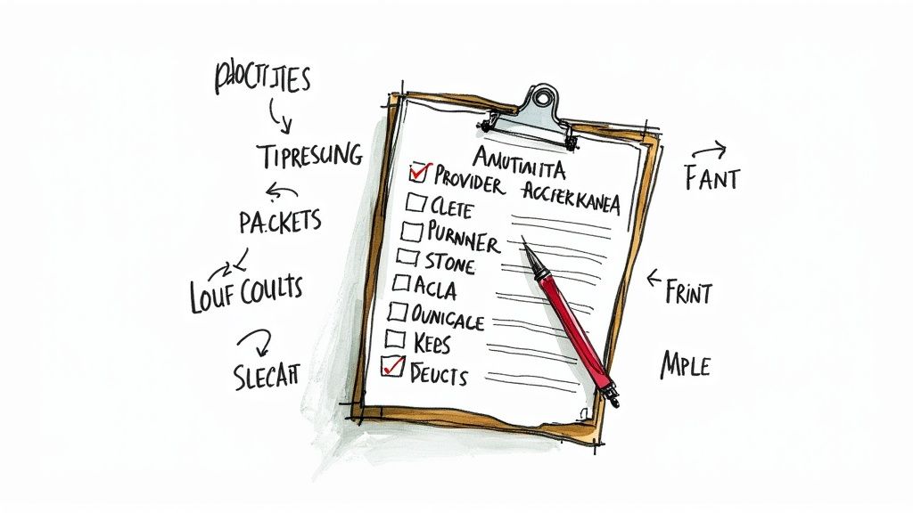 A professional medical setting with a clipboard and pen.