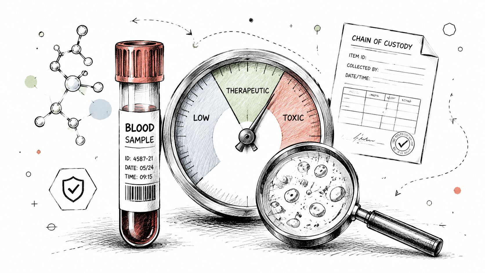 Therapeutic Drug Levels in Forensic Toxicology — illustration